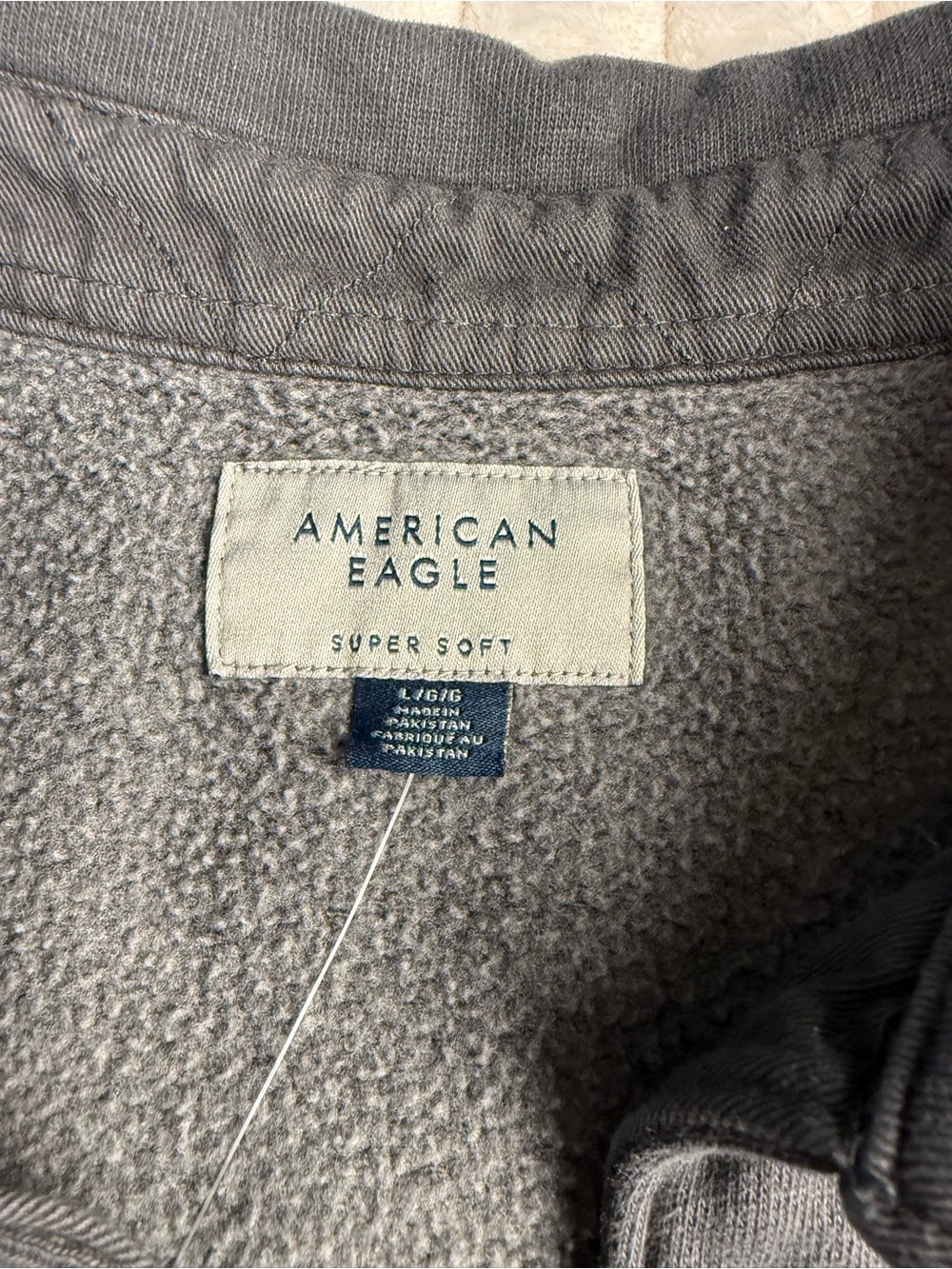 NWT American Eagle Supersoft Gray Fleece Lined Shacket L - Picture 4 of 12